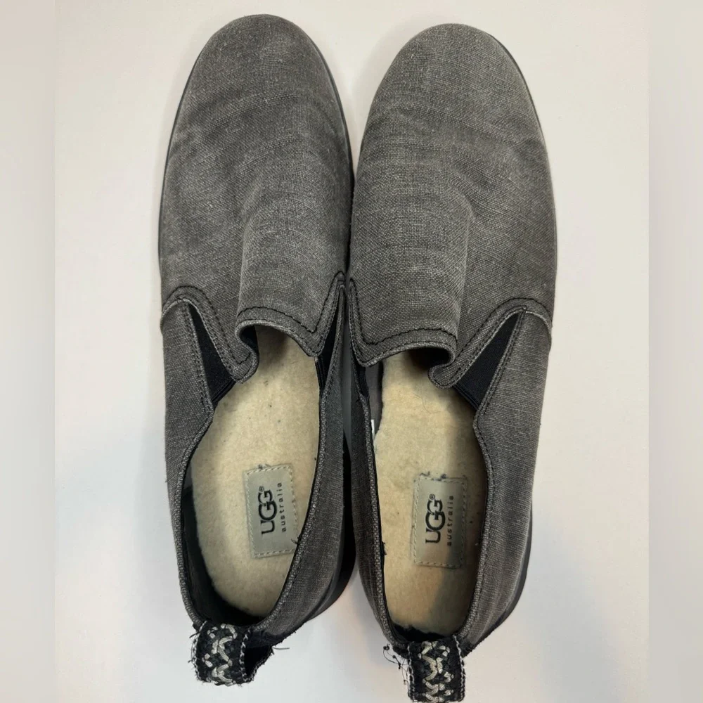 UGG Men's Charcoal Slip-On Loafers Size 13